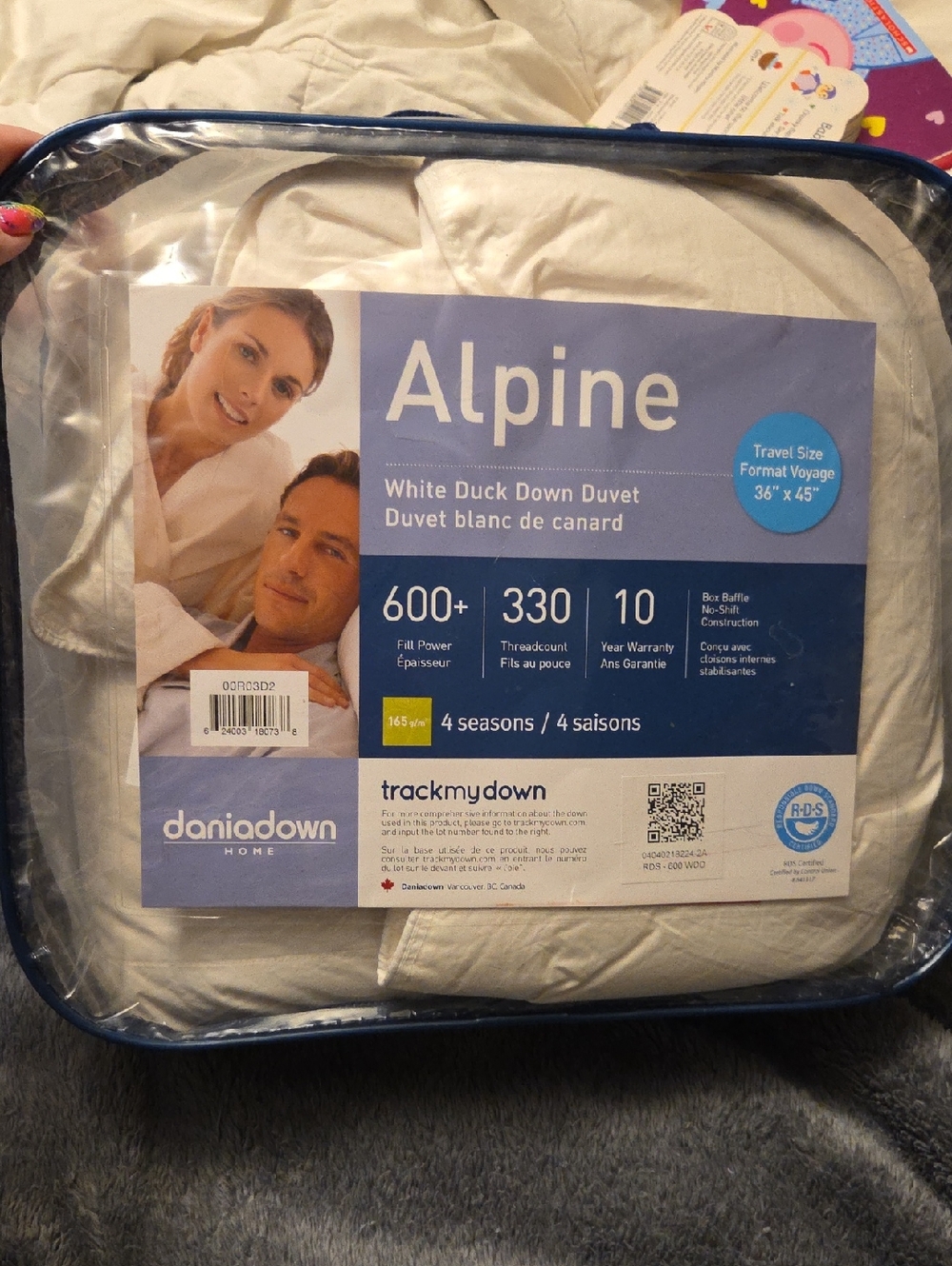 Alpine White Duck Down Duvet Cover - White
